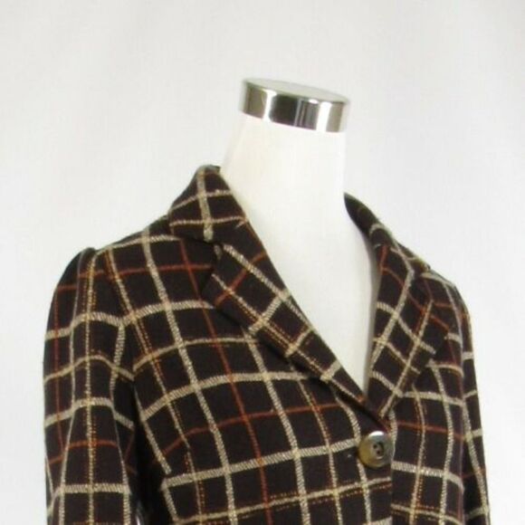 Alex Gaines dark brown beige jacket 6 - Picture 4 of 8